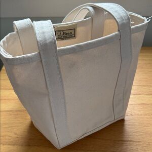 L.L. Bean Cream Canvas Tote